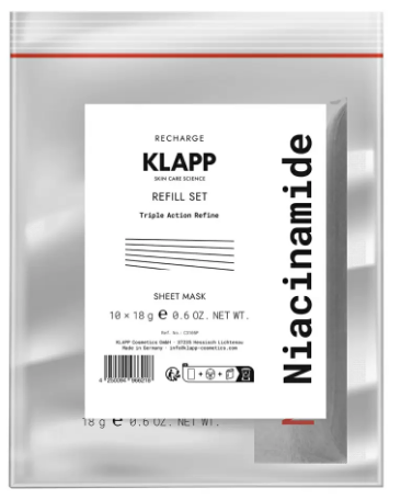 KLAPP Niacinamide Маска для лица Niacinamide Sheet Masken KLAPP Niacinamide Маска для лица Niacinamide Sheet Masken