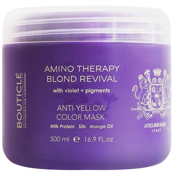 Bouticle Atelier Hair Amino Therapy Blond Revival Восстанавливающая маска с анти-желтым эффектом для осветленных волос