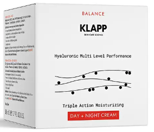 KLAPP HYALURONIC MULTI LEVEL PERFOMANCE Увлажняющий крем День-Ночь BALANCE Triple Action Moisturizing Day+Night Cream KLAPP HYALURONIC MULTI LEVEL PERFOMANCE Увлажняющий крем День-Ночь BALANCE Triple Action Moisturizing Day+Night Cream