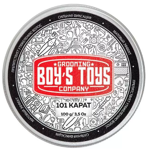 BOY’S TOYS Паста высокой фиксации с низким уровнем блеска 101 Karat Strong Hold Matte Paste 100мл BOY’S TOYS Паста высокой фиксации с низким уровнем блеска 101 Karat Strong Hold Matte Paste 100мл