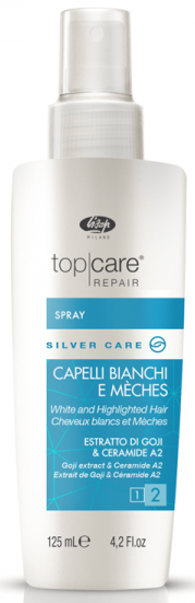 Спрей-бальзам для осветленных мелированных и седых волос Lisap Milano Top Care Repair Silver Care