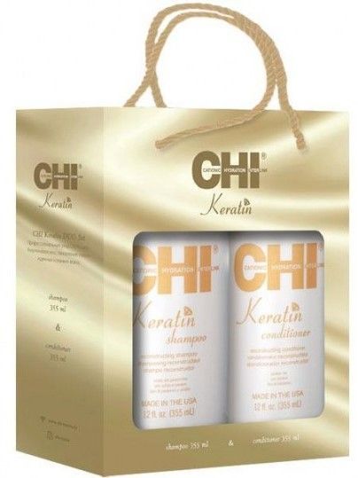 CHI Keratin Набор для восстановления поврежденных и ломких волос Keratin Duo Set CHI Keratin Набор для восстановления поврежденных и ломких волос Keratin Duo Set