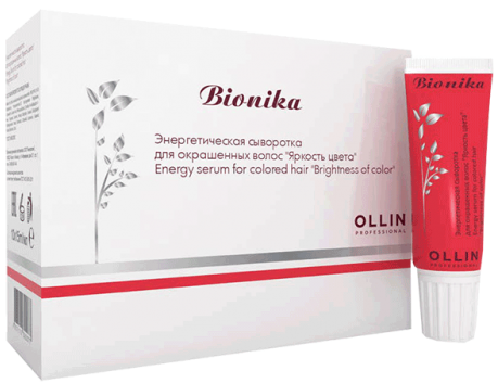 Ollin BioNika Энергетическая сыворотка для окрашенных волос Яркость цвета