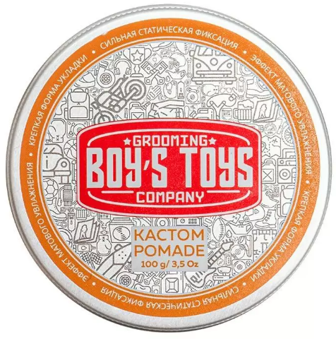 BOY’S TOYS Помада сильной фиксации и средним уровнем блеска Custom Pomade Strong Hold BOY’S TOYS Помада сильной фиксации и средним уровнем блеска Custom Pomade Strong Hold