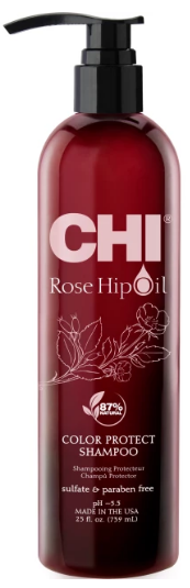 CHI Rose Hip Oil Шампунь для волос с маслом дикой розы поддержание цвета 739мл CHI Rose Hip Oil Шампунь для волос с маслом дикой розы поддержание цвета 739мл
