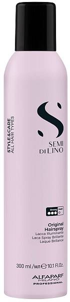 Лак для волос легкой фиксации придающий блеск Cristalli Hairspray ALFAPARF Semi di Lino Style&Care