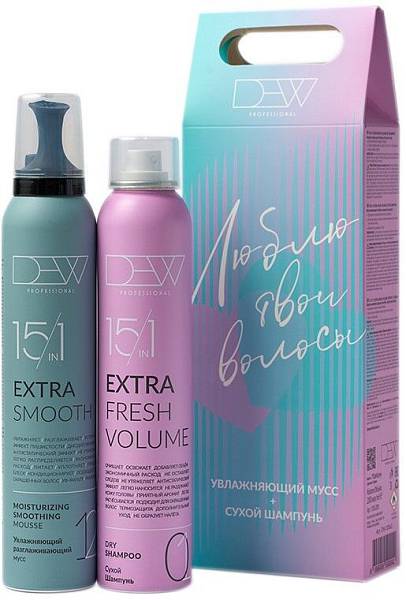 DEW Подарочный набор (Сухой шампунь + Увлажняющий мусс)