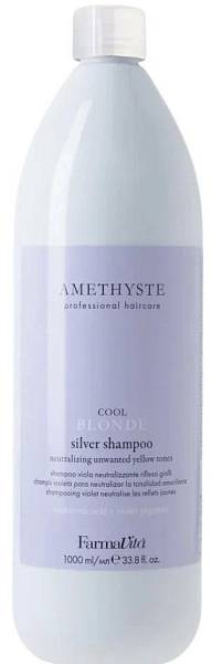Farmavita Amethyste Шампунь Blonde Silver фиолетовый с нейтрализацией желтизны 1000мл