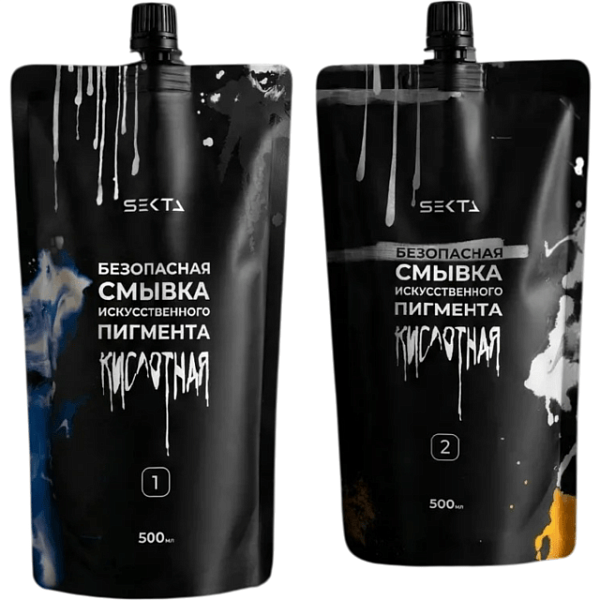 Hair Sekta Смывка кислотная 2х500мл дойпак