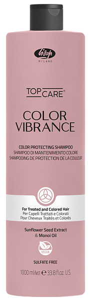 Lisap Milano Top Care Color Vibrance Шампунь для сохранения цвета для окрашенных волос 1000мл