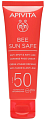 Солнцезащитный крем для лица против старения и пигментации SPF50, Apivita Bee Sun Safe