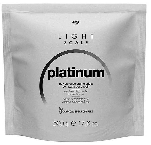 Lisap Milano Быстродействующий компактный серый осветляющий порошок для волос Light Scale Platinum Powder